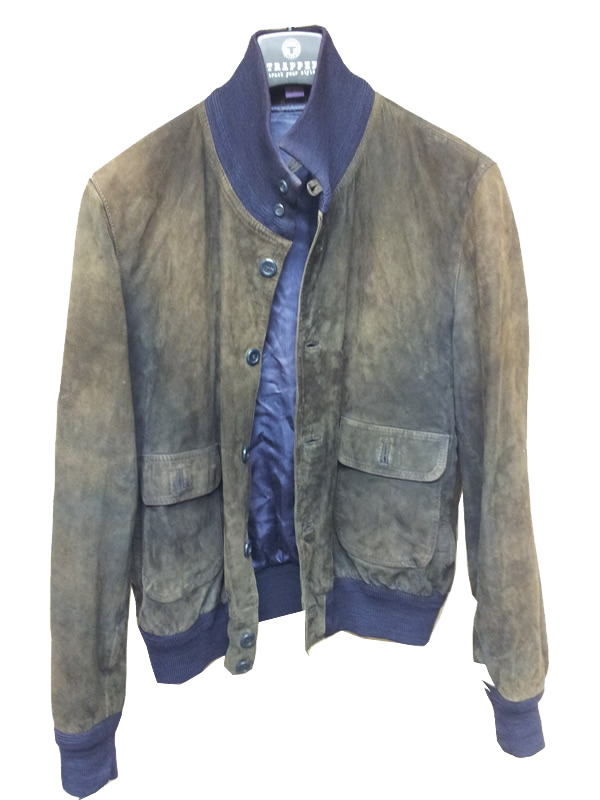 Velourslederjacke vor der Aufarbeitung